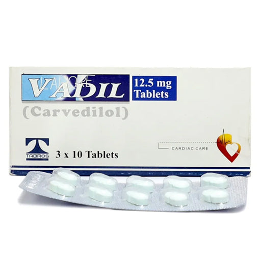 Vadil 12.5mg – 30 Tablets | Blood Pressure Management & Heart Health