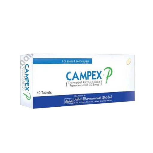 Campex-P Tablets (37.5mg/325mg) – Tramadol & Paracetamol for Moderate to Severe Pain Relief (10’s)