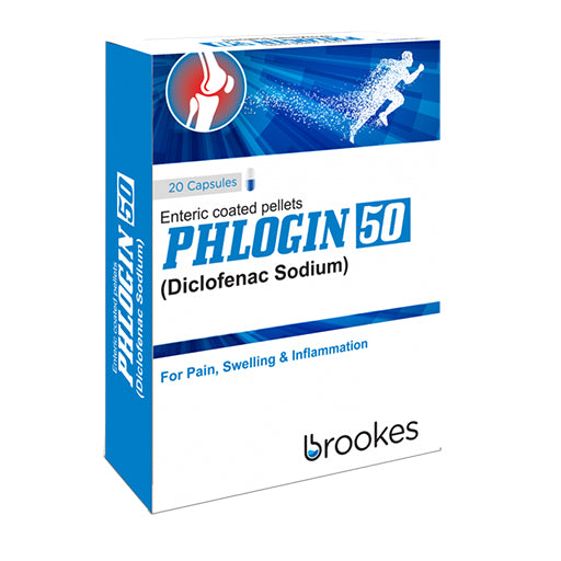 Phlogin (50mg) – Anti-Inflammatory & Pain Relief Capsules (20 Capsules)