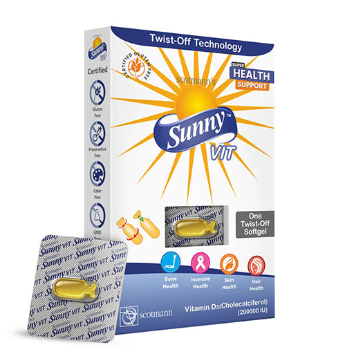 Sunny VIT 200,000 IU – High-Potency Vitamin D Softgel Capsule (1 Count)