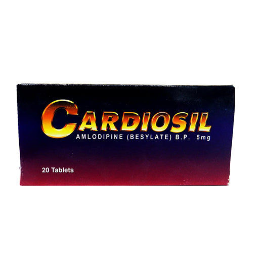 Cardiosil (5mg) 20 Tablets – Amlodipine Calcium Channel Blocker for High Blood Pressure & Angina Relief