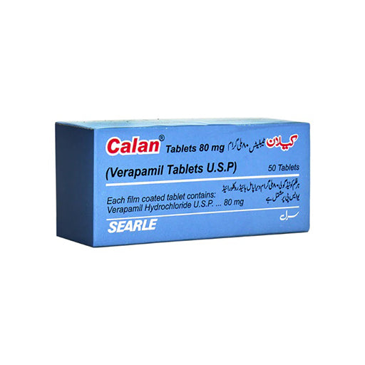 Calan 80mg Tablets (50’s) – Verapamil for High Blood Pressure, Angina & Heart Rhythm Control