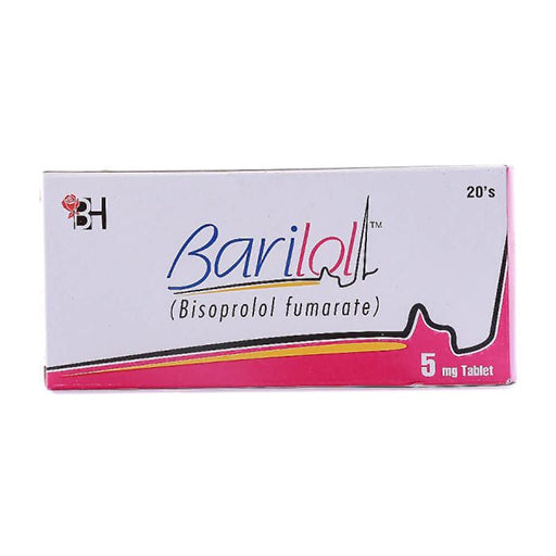 Barilol 5mg Tablets – 20 Tablets | Bisoprolol Fumarate | Beta-Blocker for Blood Pressure & Heart Health