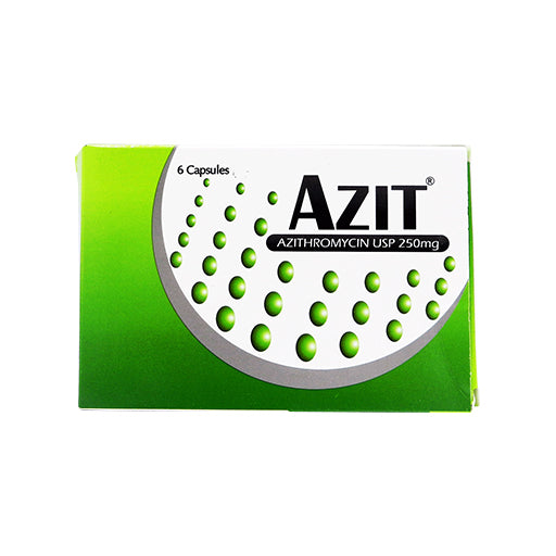 Azit 250mg Capsules – 6 Capsules – Broad-Spectrum Antibiotic