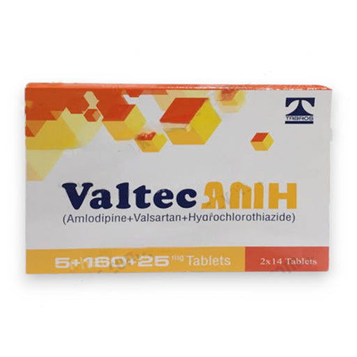 Valtec AMH 5/160/25mg – 28 Tablets | Triple Action for Blood Pressure & Cholesterol