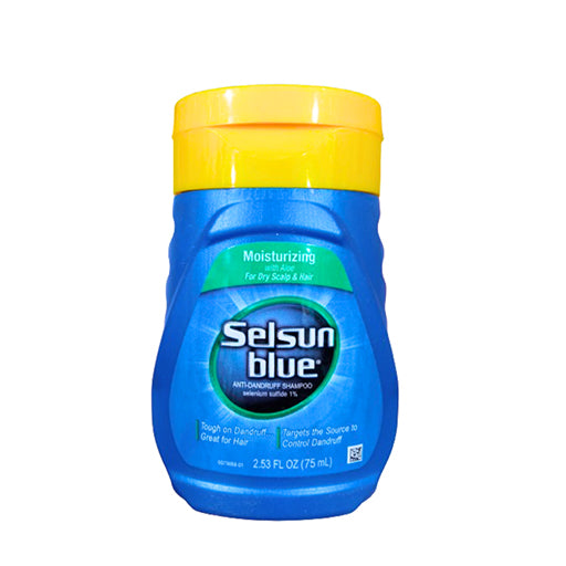 Selsun Blue (Anti-Dandruff) 75ml Shampoo – Controls Dandruff & Soothes Itchy Scalp