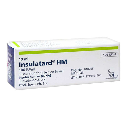 Insulatard HM 100 IU/mL Injection (Isophane Human Insulin – NPH) — 1 Vial