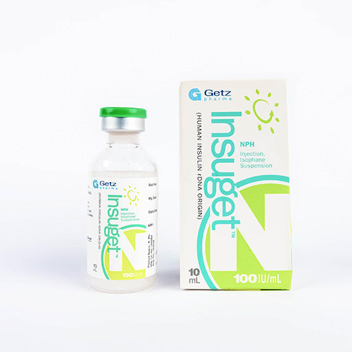 Insuget N (100 IU/ml) 10ml Vial – Human Insulin Isophane Injection