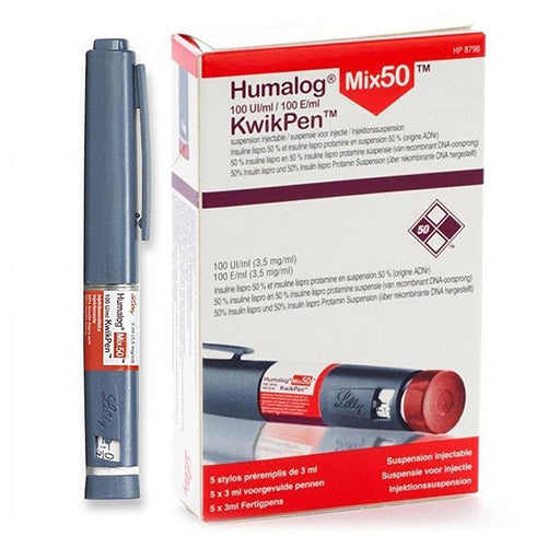 Humalog Mix-50 KwikPen (100 IU/ml) – 3ml Pre-Filled Pen, Pack of 5