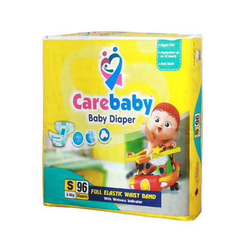 Carebaby Diapers Size 2 Small – 96 Pieces | Super‑Absorbent Comfort for Babies 3–6 kg