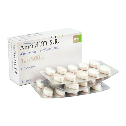 Amaryl M SR (1/500mg) 30 Tablets