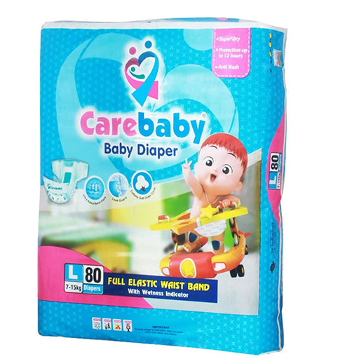 Carebaby Diapers Size 4 Large – 80 Pieces | Super‑Absorbent Protection for Babies 7–15 kg