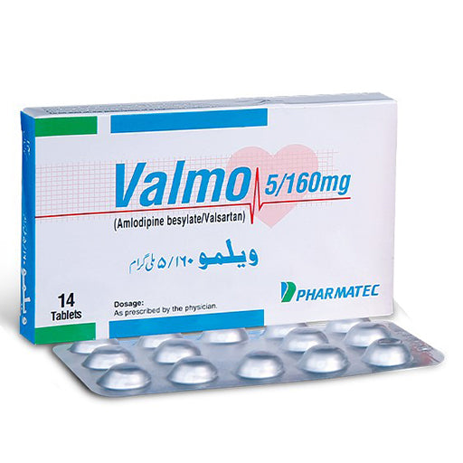 Valmo 5/160mg – 14 Tablets | Dual Blood Pressure Control