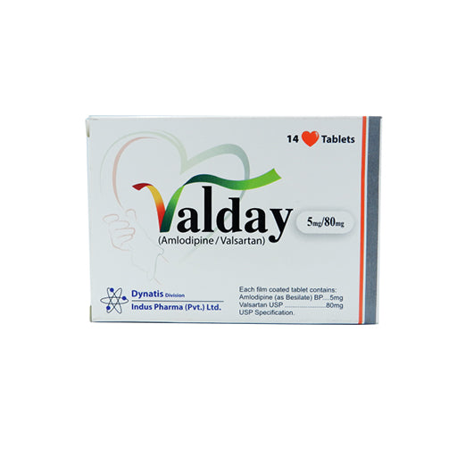 Valday 5/80mg – 14 Tablets | Dual Blood Pressure Control