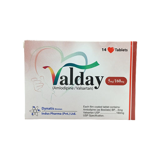 Valday 5/160mg – 14 Tablets | Dual Blood Pressure Control