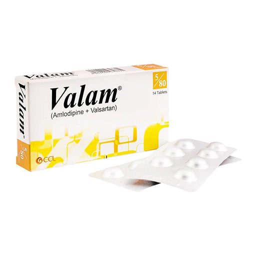 Valam 5/80mg – 14 Tablets | Dual Blood Pressure Control
