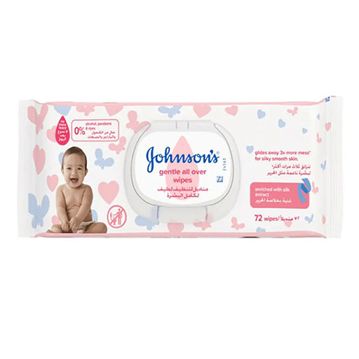Johnson’s Baby Wipes – 72 Pieces (Imported) | Gentle All‑Over Cleansing for Sensitive Skin