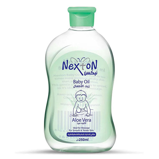 Nexton Baby Oil – 250 ml | Aloe Vera & Vitamin E Enriched Moisturizing Oil for Delicate Skin
