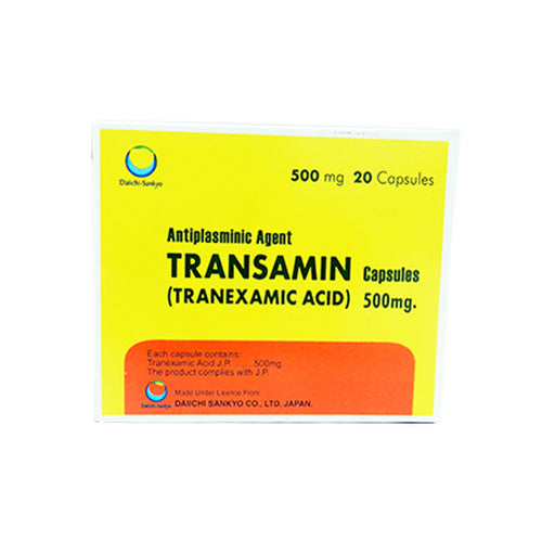 Transamin 500mg – 20 Capsules | Effective Bleeding & Clotting Support