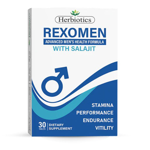 Herbiotics Rexomen With Shilajit – 30 Tablets | Male Vitality, Fertility & Performance Support Supplement