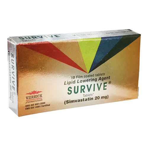 Survive 20mg – 10 Tablets | Cholesterol & Heart Health Support