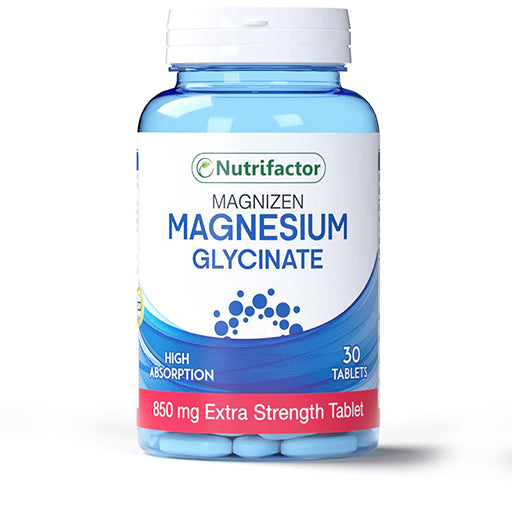 Nutrifactor Magnizen – Magnesium Glycinate 850 mg | High-Absorption Relaxation, Nerve & Sleep Support