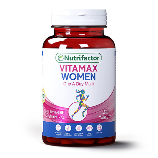 Nutrifactor Vitamax Women – 23‑Vitamin & Mineral Multivitamin for Women | Energy, Immunity & Overall Wellness
