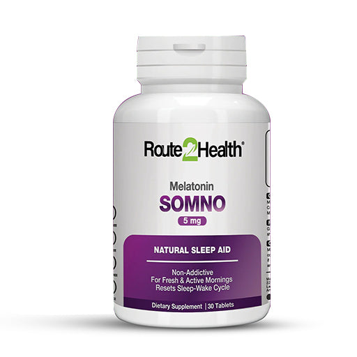 Route2Health Somno Melatonin 5 mg – Natural Sleep Support Tablets | Restful Sleep & Sleep‑Wake Cycle Regulation