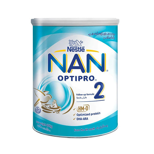 Nestlé NAN 2 OPTIPRO Follow-On Formula – 400g Tin | Balanced Nutrition for Babies (6 – 12 Months)