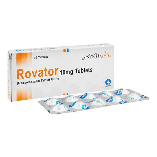 Rovator 10mg – 10 Tablets | Cholesterol & Heart Health Support