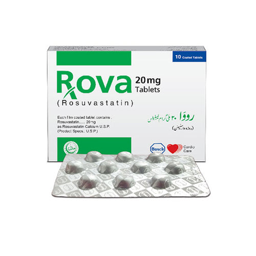 Rova 20mg – 10 Tablets | Cholesterol & Heart Health Support
