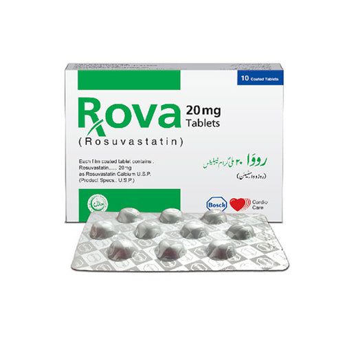 Rova 20mg – 10 Tablets | Cholesterol & Heart Health Support