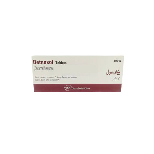 Betnesol (0.5mg) 100 Tablets – Betamethasone Oral Corticosteroid for Inflammation & Allergies