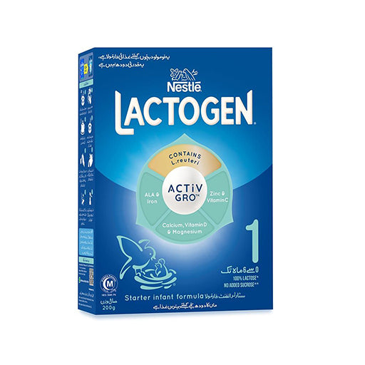 Nestlé Lactogen 1 Infant Formula Milk Powder – 200g | Complete 0-6 Months Baby Nutrition