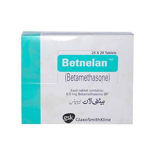 Betnelan (0.5mg) 500 Tablets – Betamethasone Oral Corticosteroid for Inflammatory & Allergic Conditions