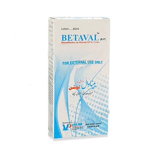 Betaval (1%) 60ml Lotion – Betamethasone Topical Anti-inflammatory Lotion for Skin Disorders