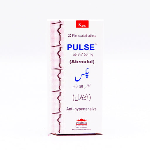 Pulse (50mg) Tablets – 20’s | Effective Heart Rate & Blood Pressure Management
