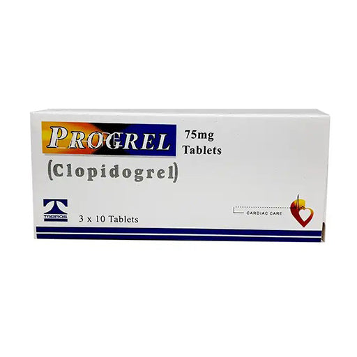 Progrel (75mg) Tablets – 30’s | Antiplatelet for Heart Health & Stroke Prevention