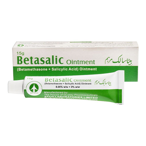 Betasalic (0.05/3%) 15g Ointment – Betamethasone & Salicylic Acid Topical Anti-inflammatory & Keratolytic Ointment
