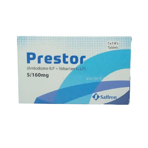 Prestor (5/160mg) Tablets – 14’s | Combination Medication for Hypertension & Heart Health