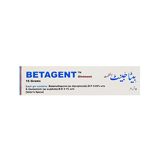 Betagent (0.05/0.1%) 15g Cream – Betamethasone & Gentamicin Topical Anti-inflammatory & Antibiotic Cream