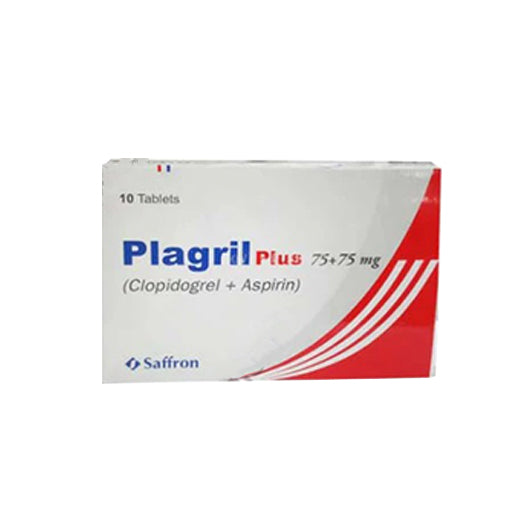 Plagril Plus (75/75mg) Tablets – 10’s | Dual Antiplatelet Therapy for Heart & Blood Vessel Health