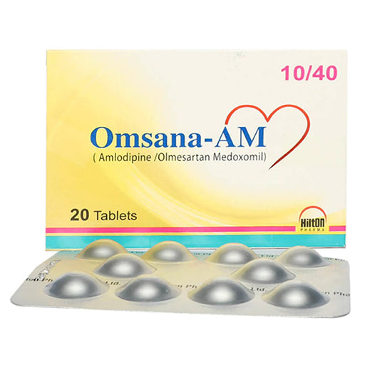 Omsana-AM (10/40mg) Tablets – 20’s | Amlodipine & Olmesartan for Blood Pressure Management