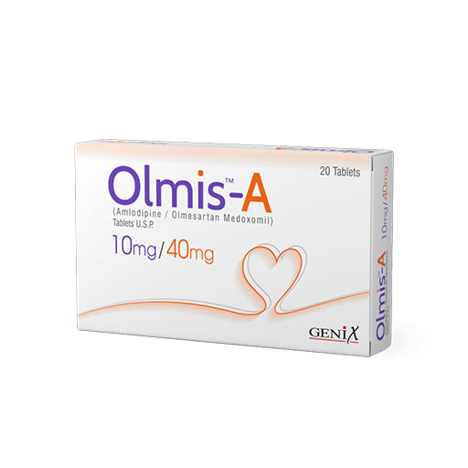 Olmis-A (10/40mg) Tablets – 20’s | Amlodipine & Olmesartan for Blood Pressure & Heart Health