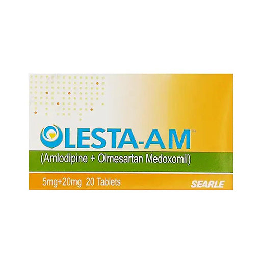 Olesta-AM (5/20mg) Tablets – 20’s | Amlodipine & Olmesartan for High Blood Pressure Management