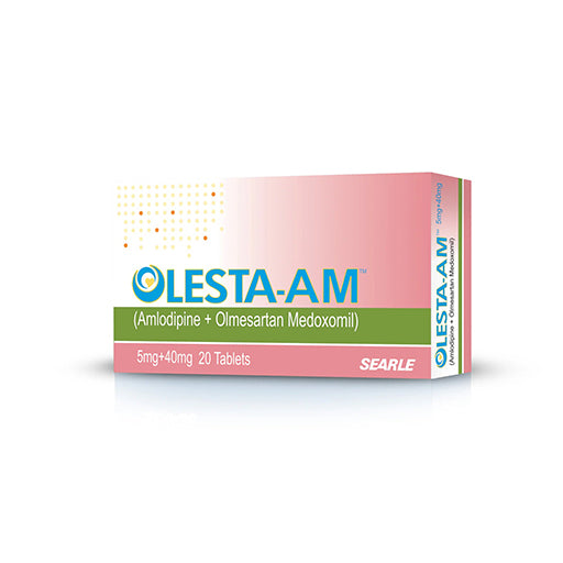Olesta AM (5/40mg) Tablets – 20’s | Amlodipine & Olmesartan for Blood Pressure & Heart Health
