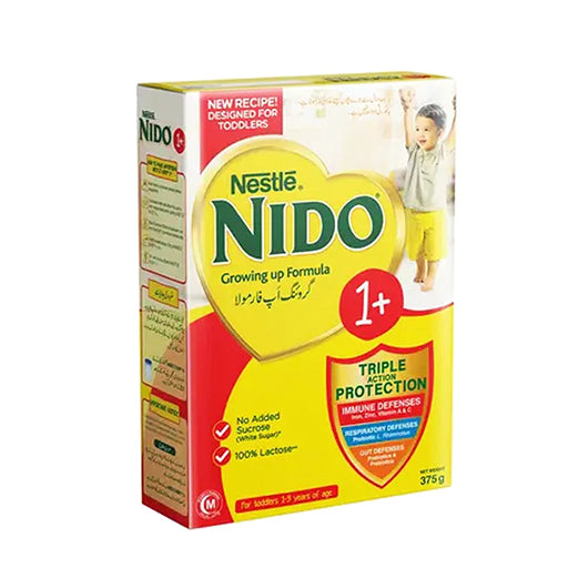 Nestlé NIDO 1+ Growing-Up Milk Powder – 375g | Complete Nutrition for Toddlers (1 – 3 Years)