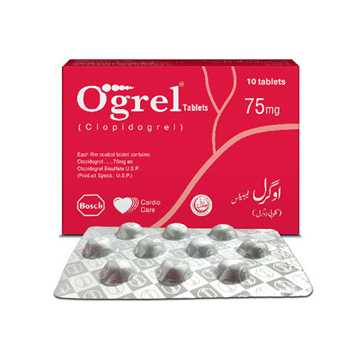 Ogrel (75mg) Tablets – 10’s | Clopidogrel for Heart & Blood Circulation Health