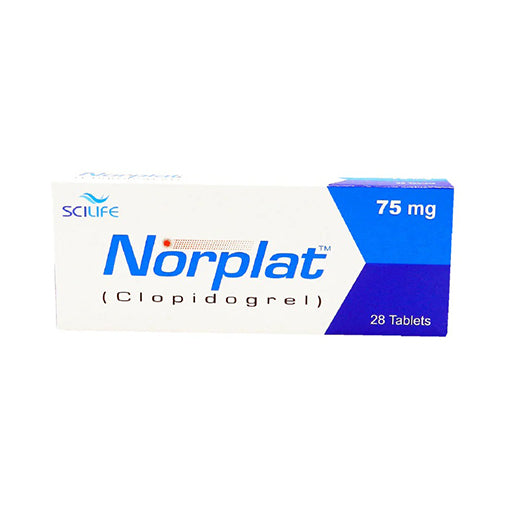 Norplat (75mg) Tablets – 28’s | Clopidogrel for Heart & Blood Circulation Health