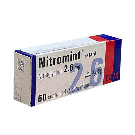 Nitromint (2.6mg) Retard Tablets – 60’s | Nitroglycerin for Angina & Heart Health